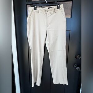 Greg Norman Men's Golf Dress Pants Khaki Tan Flat Front  32x30